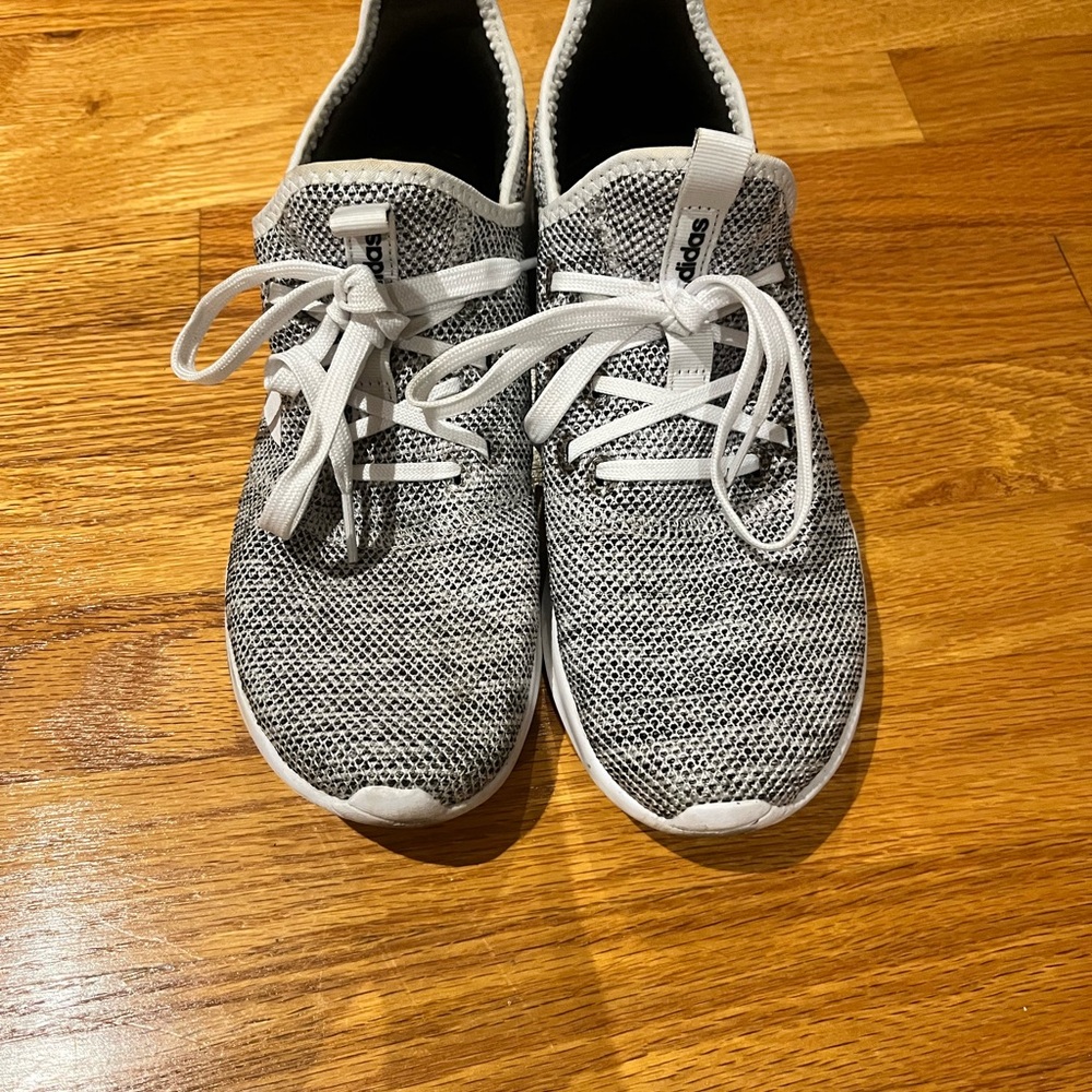 Adidas Black and White Knit Sneakers